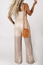Load image into Gallery viewer, Sequin Spaghetti Strap Wide Leg Jumpsuit