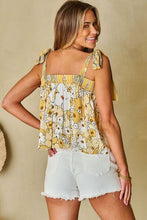 Load image into Gallery viewer, Tied Printed Square Neck Tank