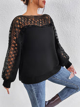 Load image into Gallery viewer, Lace Trim Boat Neck Knit Top