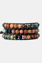Load image into Gallery viewer, Handmade Triple Layer Beaded Agate Bracelet