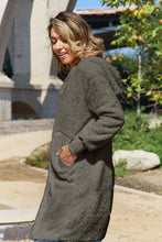Load image into Gallery viewer, DOORBUSTER DEAL: Double Take Full Size Hooded Teddy Bear Jacket with Thumbholes