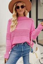Load image into Gallery viewer, Round Neck Opnework Long Sleeve Pullover Sweater