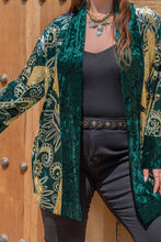 Load image into Gallery viewer, Plus Size Open Front Bohemian Style Long Sleeve Cardigan