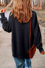 Load image into Gallery viewer, Pumpkin Print Dropped Shoulder Sweatshirt