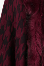 Load image into Gallery viewer, Houndstooth Fringe Hem Poncho