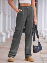 Load image into Gallery viewer, Straight Denim Cargo Pants