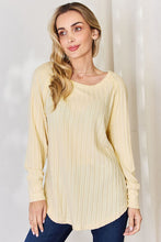 Load image into Gallery viewer, Basic Bae Full Size Ribbed Round Neck Slit T-Shirt