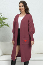 Load image into Gallery viewer, Lantern Sleeve Open Front Pocketed Cardigan