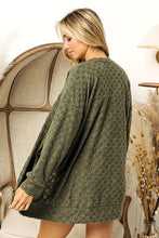 Load image into Gallery viewer, BiBi Checkered Long Sleeve Open Front Cardigan