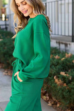 Load image into Gallery viewer, DOORBUSTER DEAL: Take Full Size Textured Long Sleeve Top and Drawstring Pants Set