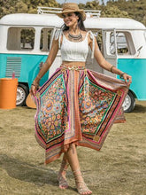 Load image into Gallery viewer, Printed High Waist Handkerchief Hem Skirt