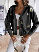 Load image into Gallery viewer, Floral Button Up Cardigan