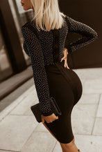 Load image into Gallery viewer, Rhinestone Mock Neck Long Sleeve Dress