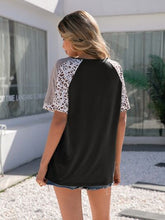 Load image into Gallery viewer, Leopard Round Neck Short Sleeve T-Shirt