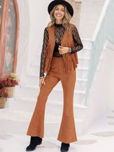 Load image into Gallery viewer, Fringe Vest and Flare Pants Set