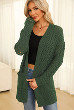 Load image into Gallery viewer, Open Front Dropped Shoulder Cardigan with Pockets