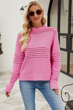 Load image into Gallery viewer, Round Neck Opnework Long Sleeve Pullover Sweater