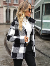 Load image into Gallery viewer, Plaid Collared Neck Button Down Jacket
