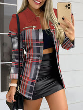 Load image into Gallery viewer, Printed Button Up Zip Detail Shacket