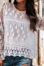 Load image into Gallery viewer, Round Neck Flounce Sleeve Blouse