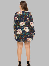 Load image into Gallery viewer, Full Size Floral Long Sleeve Mini Dress