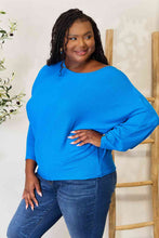 Load image into Gallery viewer, Zenana Full Size Round Neck Batwing Sleeve Blouse