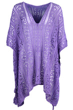 Load image into Gallery viewer, Cutout V-Neck Cover-Up with Tassel
