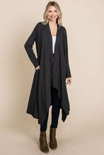 Load image into Gallery viewer, Culture Code Open Front Longline Cover Up with Pockets