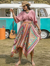 Load image into Gallery viewer, Printed High Waist Handkerchief Hem Skirt