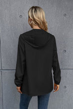 Load image into Gallery viewer, Zip Up Long Sleeve Hooded Watertight Jacket