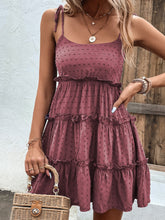 Load image into Gallery viewer, Frill Spaghetti Strap Tiered Dress
