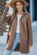 Load image into Gallery viewer, Open Front Longline Hooded Cardigan