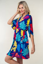 Load image into Gallery viewer, White Birch Full Size Printed V-Neck Mini Dress