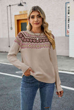Load image into Gallery viewer, Round Neck Raglan Sleeve Sweater