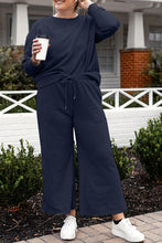 Load image into Gallery viewer, DOORBUSTER DEAL: Take Full Size Textured Long Sleeve Top and Drawstring Pants Set