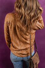 Load image into Gallery viewer, Half Button Dropped Shoulder Long Sleeve T-Shirt