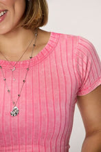 Load image into Gallery viewer, Zenana Washed Ribbed Short Sleeve Cropped T-Shirt