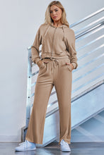 Load image into Gallery viewer, Drawstring Zip Up Hoodie and Pants Active Set