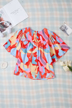 Load image into Gallery viewer, Printed Round Neck Half Sleeve Blouse