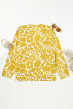 Load image into Gallery viewer, Printed Notched Long Sleeve Blouse