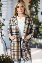 Load image into Gallery viewer, Plaid Longline Jacket with Pockets
