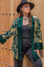 Load image into Gallery viewer, Plus Size Open Front Bohemian Style Long Sleeve Cardigan