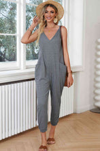 Load image into Gallery viewer, Spaghetti Strap Deep V Jumpsuit with Pockets