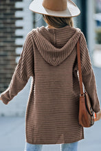Load image into Gallery viewer, Open Front Longline Hooded Cardigan