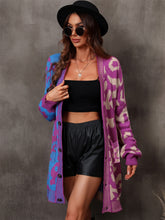 Load image into Gallery viewer, Leopard Button Down Longline Cardigan