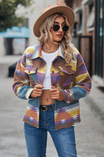 Load image into Gallery viewer, Printed Collared Neck Jacket