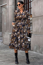 Load image into Gallery viewer, Floral Flounce Sleeve Tiered Dress