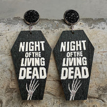 Load image into Gallery viewer, Coffin Shape Wooden Dangle Earrings