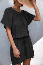 Load image into Gallery viewer, Buttoned Gather Detail Romper