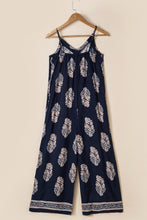 Load image into Gallery viewer, Printed V-Neck Sleeveless Jumpsuit
